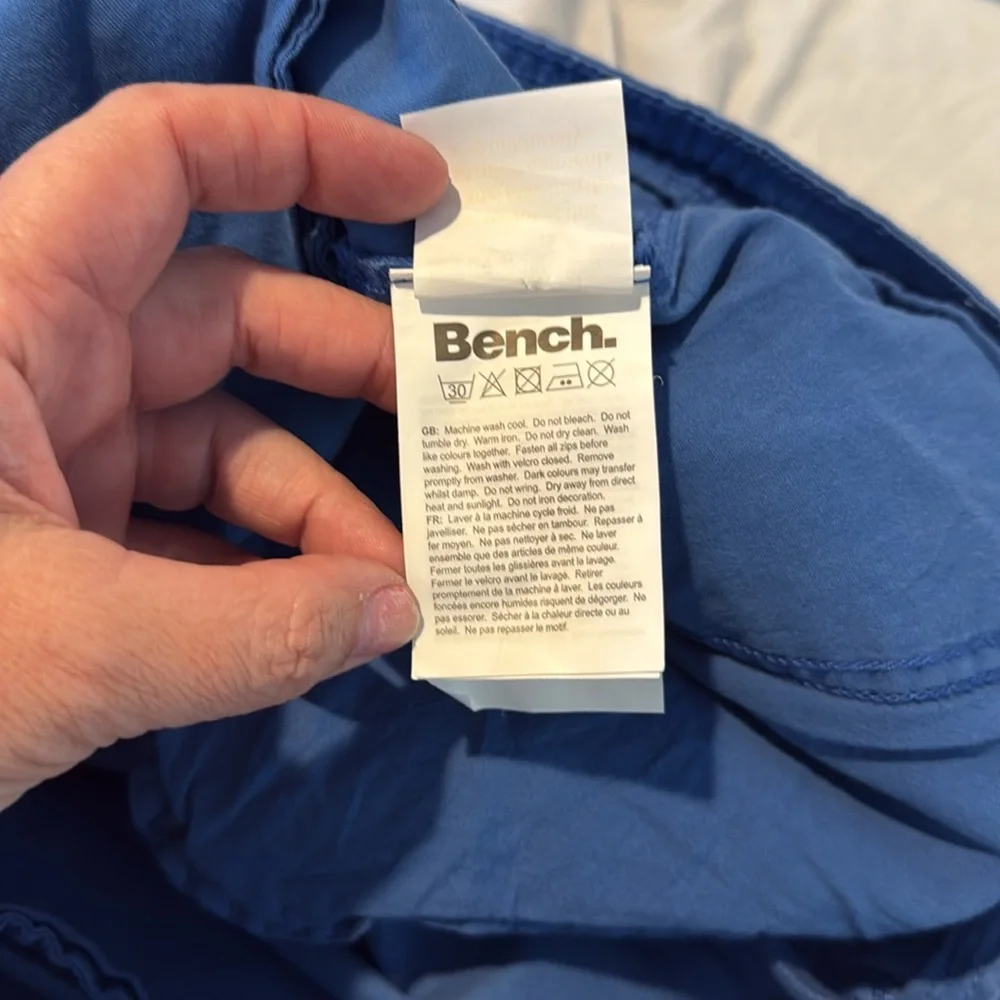 Bench Chino Shorts‎ Men's 36 Blue 100% Cotton Drawstring Multipurpose City